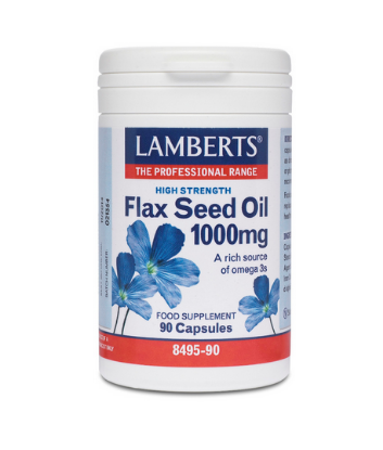 Εικόνα της LAMBERTS FLAX SEED OIL 1000MG, 90CAPS - Έλαιο Λιναρόσπορου Φυτική Πηγή Ωμέγα 3 Λιπαρών Οξέων 90Caps