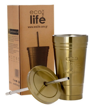 Εικόνα της ECOLIFE ΠΟΤΗΡΙ ΘΕΡΜΟΣ ΑΝΟΞΕΙΔΩΤΟΣ (COFFEE THERMOS) CUP BRONZE 480ML BO-4008 1TEM.