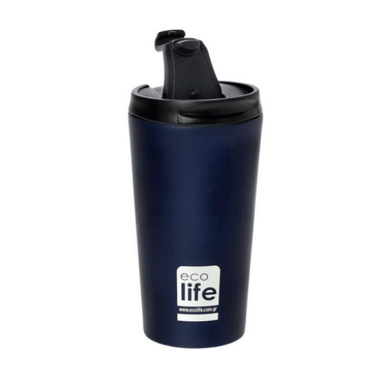 Εικόνα της ECOLIFE ΠΟΤΗΡΙ ΘΕΡΜΟΣ ΑΝΟΞΕΙΔΩΤΟΣ (COFFEE THERMOS) BLUE-BLACK 370ML BO-4016 1TEM.