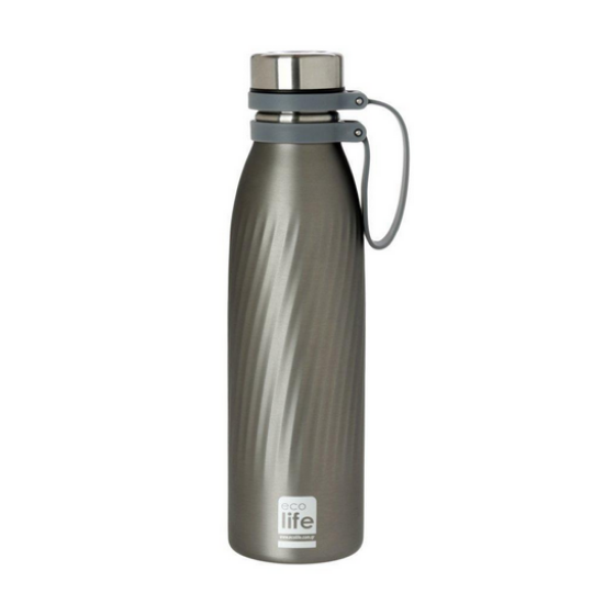 Εικόνα της ECOLIFE  ΑΝΟΞΕΙΔΩΤΟ ΘΕΡΜΟΣ ΜΠΟΥΚΑΛΙ 500ML COOL GREY BO-3030 1ΤΕΜ.