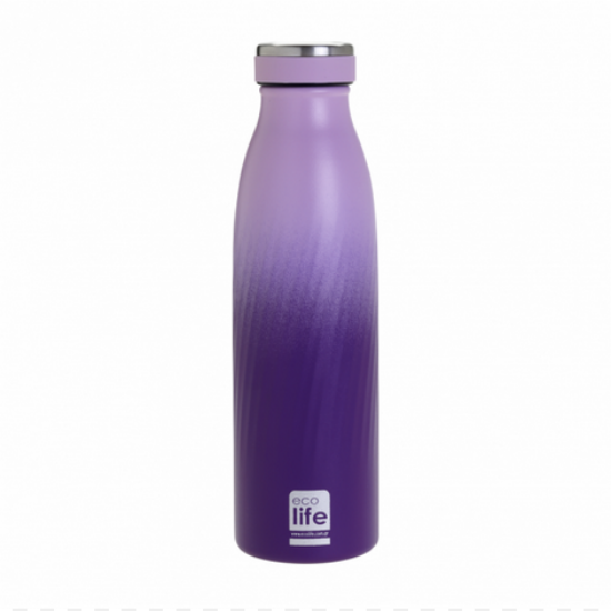 Εικόνα της ECOLIFE  ΑΝΟΞΕΙΔΩΤΟ ΘΕΡΜΟΣ ΜΠΟΥΚΑΛΙ 500ML PURPLE OMB BO-3042 1TEM.