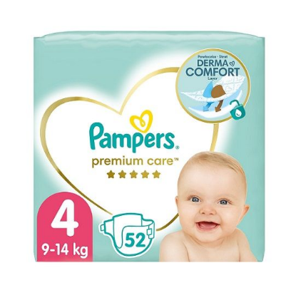 Εικόνα της PAMPERS PREMIUM CARE N4 (9-14KG) 52TEM