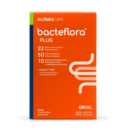 Εικόνα της BACTEFLORA PLUS 30CAPS - Συνδυασμός Υψηλής Συγκέντρωσης Προβιοτικών Ευρέως Φάσματος & Πρεβιοτικού 30 κάψουλες